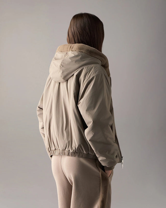 Moose Knuckles Womens Knit f26 Eaton Bunny - Ashen
