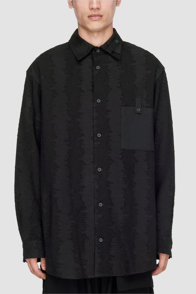 Y-3 Deco Stitch Long Sleeve Shirt - Black