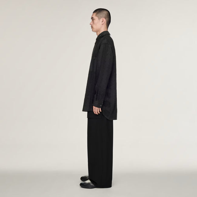 Y-3 Deco Stitch Long Sleeve Shirt - Black