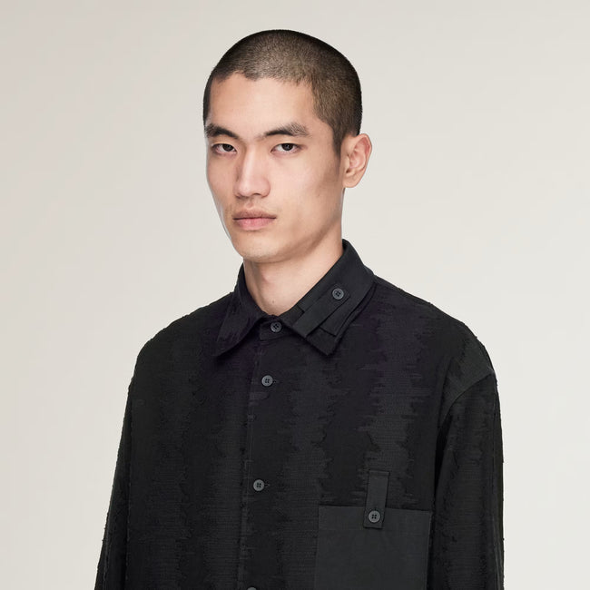 Y-3 Deco Stitch Long Sleeve Shirt - Black