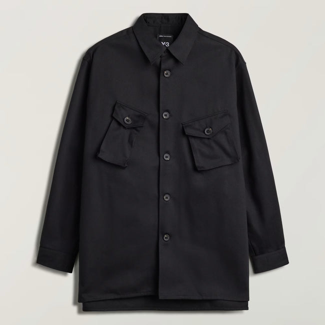 Y-3 Twill Utility Overshirt - Black