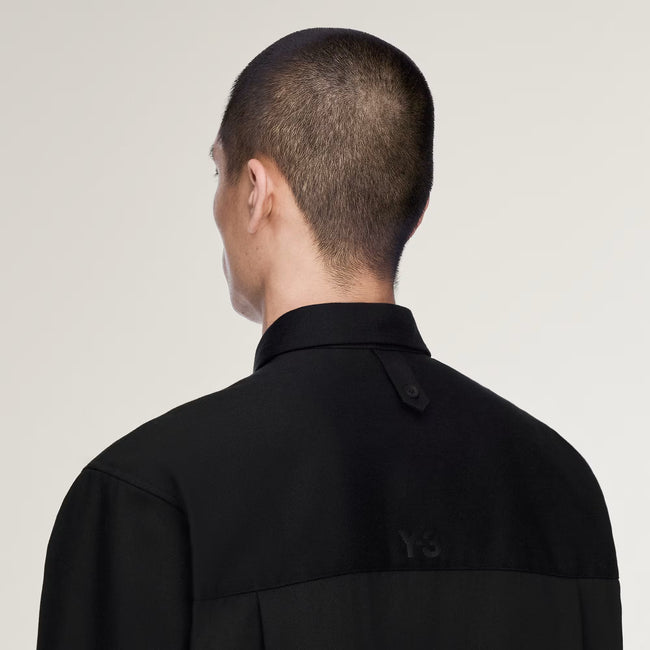 Y-3 Twill Utility Overshirt - Black