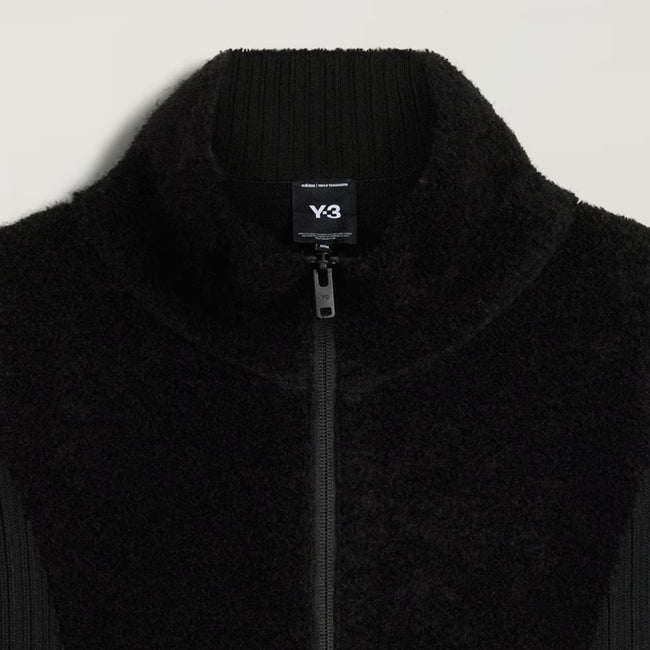 Y-3 Knitted Panel Block Half Zip Sweater - Black