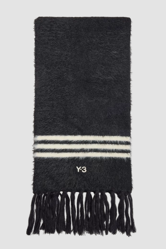 Y-3 3Stripe Scarf - Black/White