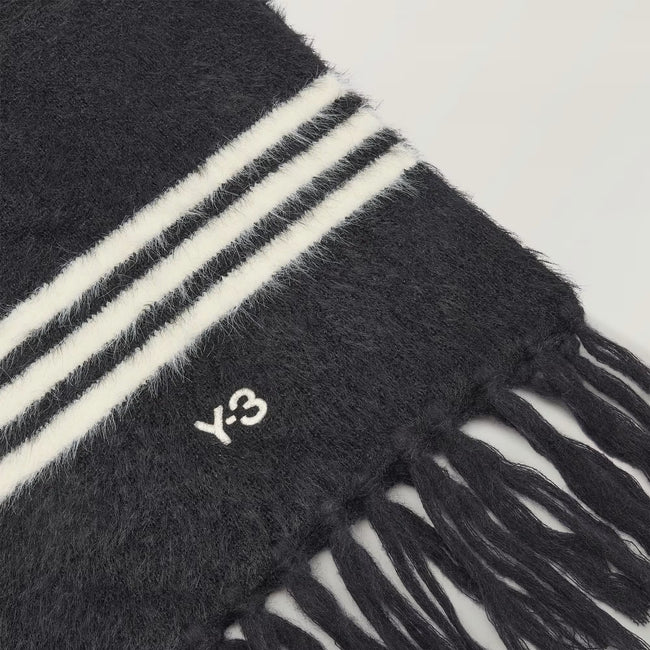 Y-3 3Stripe Scarf - Black/White