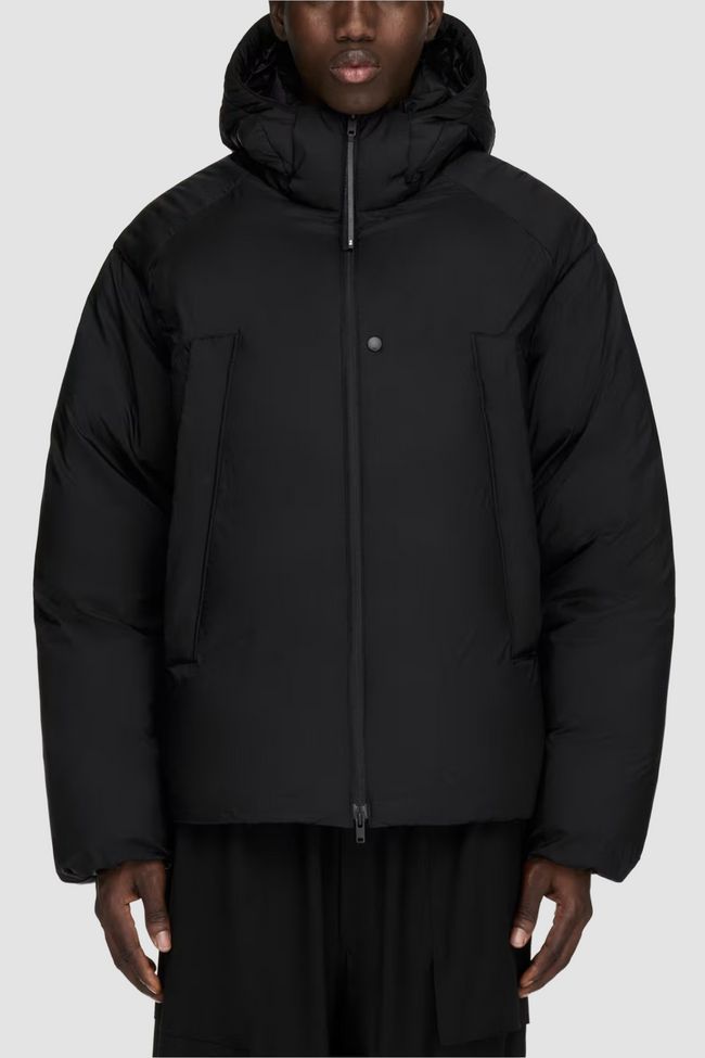 Y-3 Mens Down Jacket Hooded Puffer - Black