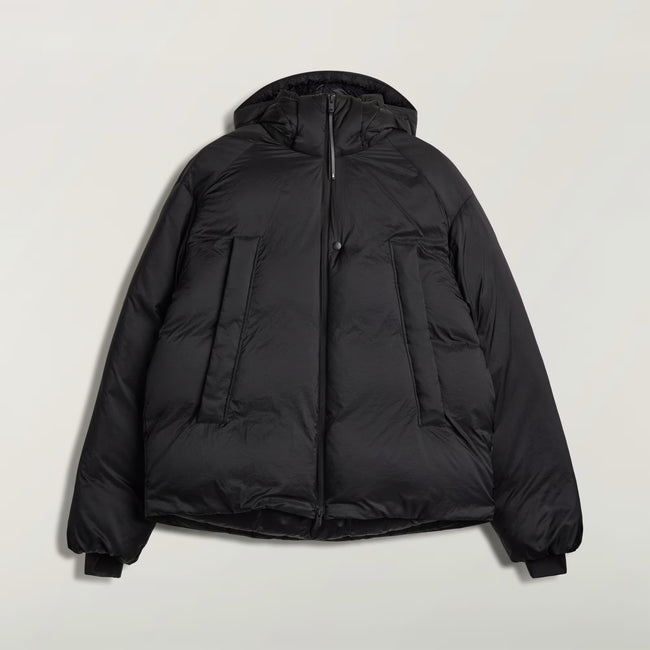 Y-3 Mens Down Jacket Hooded Puffer - Black