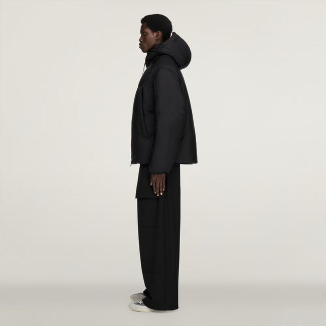 Y-3 Mens Down Jacket Hooded Puffer - Black