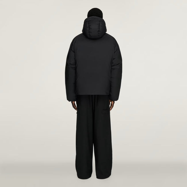 Y-3 Mens Down Jacket Hooded Puffer - Black