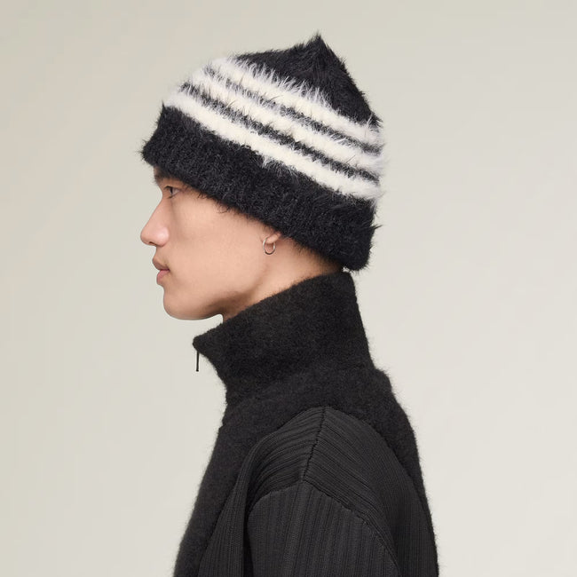 Y-3 3Stripe Beanie - Black/White
