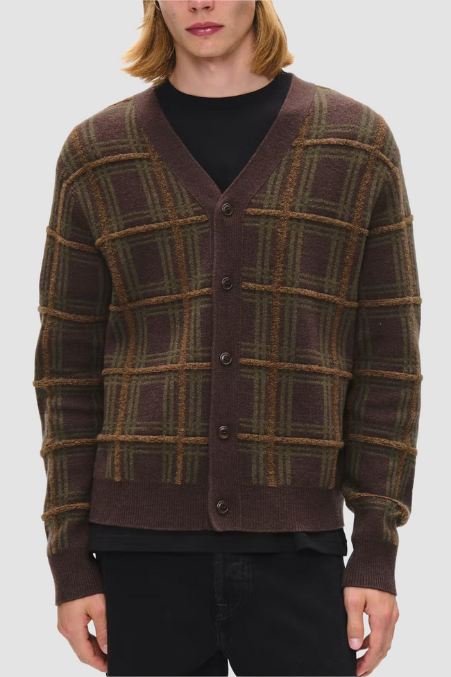 WOOD WOOD WWVim Cardigan Sweater - Brown