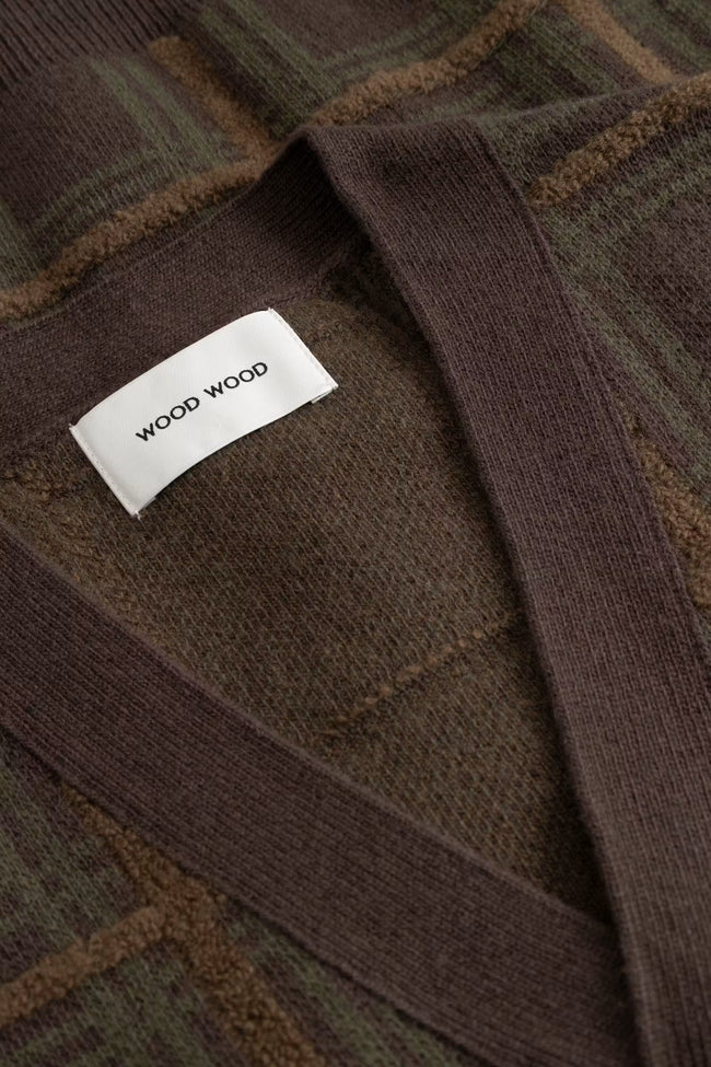 WOOD WOOD WWVim Cardigan Sweater - Brown