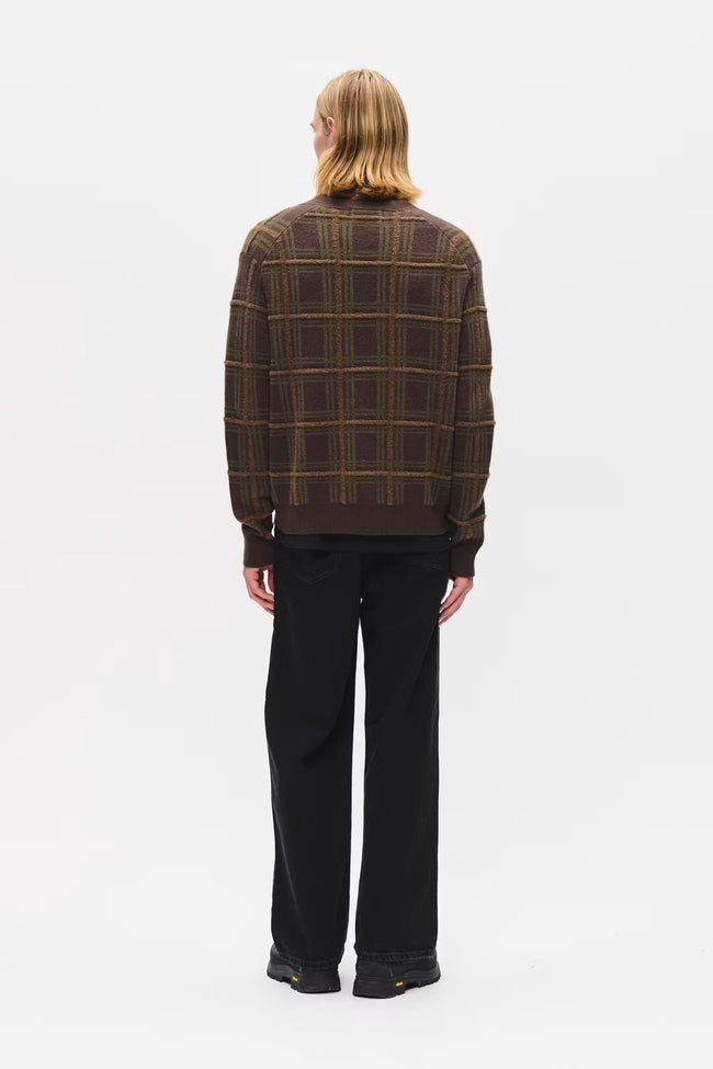 WOOD WOOD WWVim Cardigan Sweater - Brown