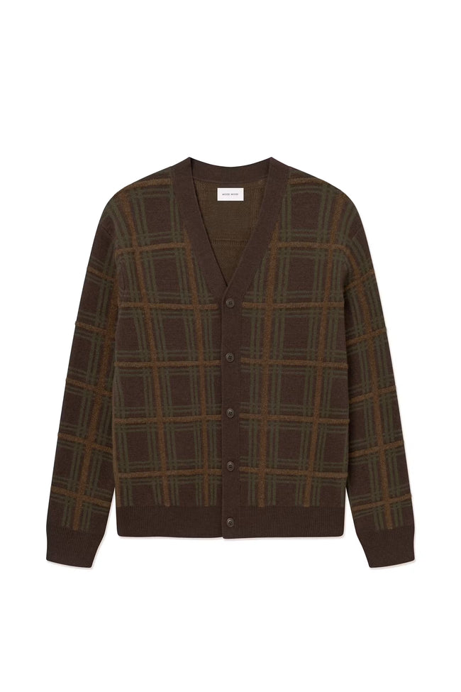 WOOD WOOD WWVim Cardigan Sweater - Brown