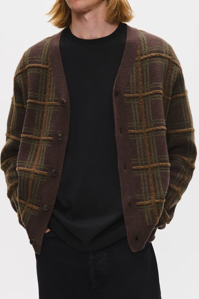 WOOD WOOD WWVim Cardigan Sweater - Brown