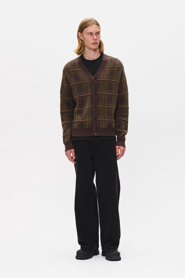WOOD WOOD WWVim Cardigan Sweater - Brown