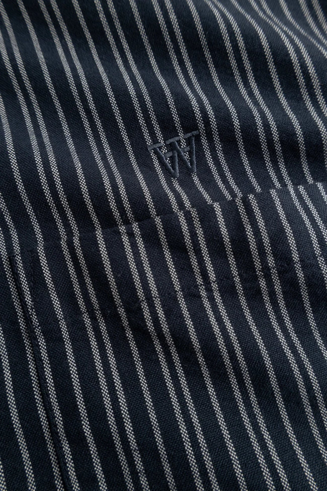WOOD WOOD WWAdam Stripe Shirt - Navy