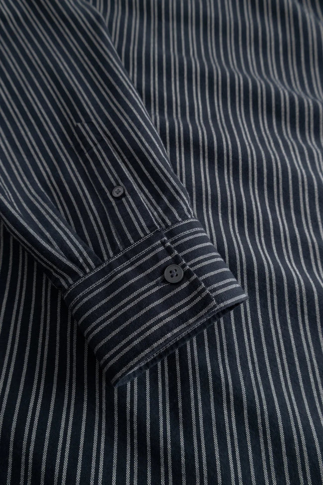 WOOD WOOD WWAdam Stripe Shirt - Navy