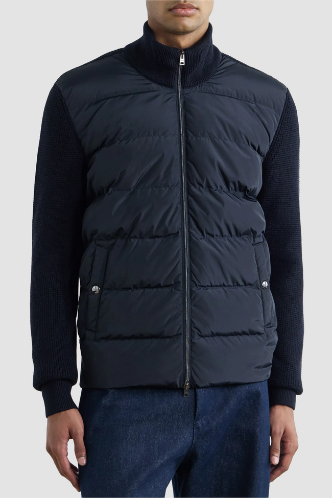 Herno Mens Lite Jacket Merino Quilt - Navy