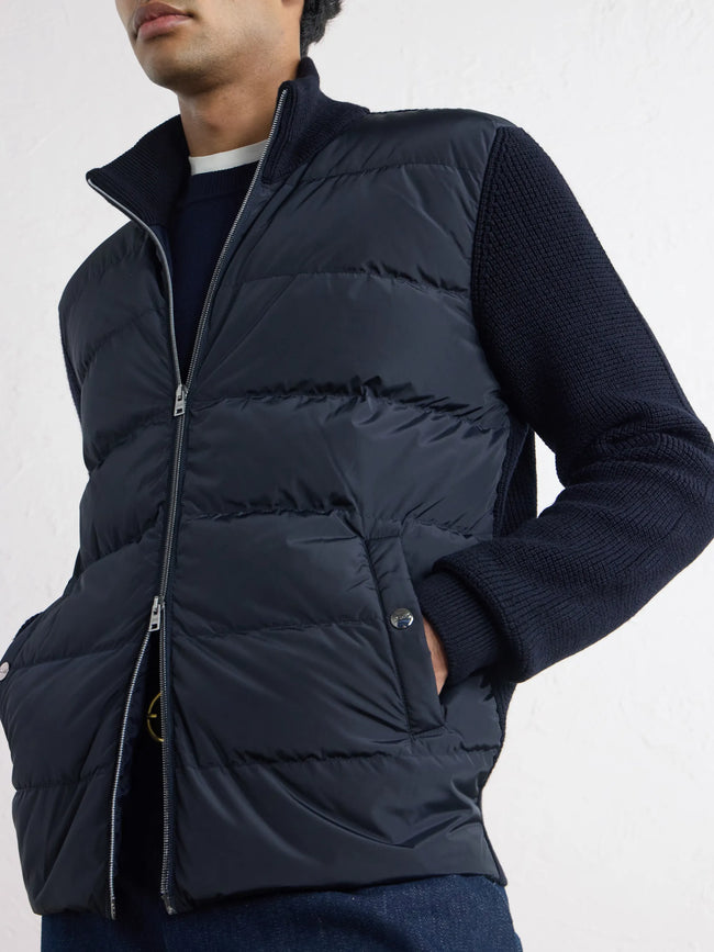 Herno Mens Lite Jacket Merino Quilt - Navy