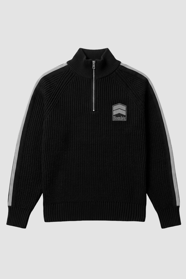 Homies Marbella Racing Half Zip Sweater - Black