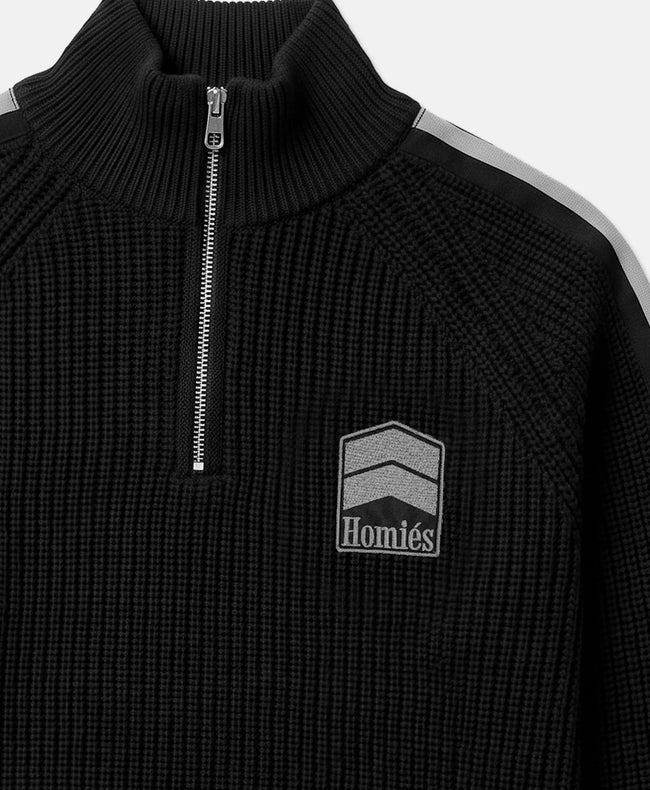 Homies Marbella Racing Half Zip Sweater - Black