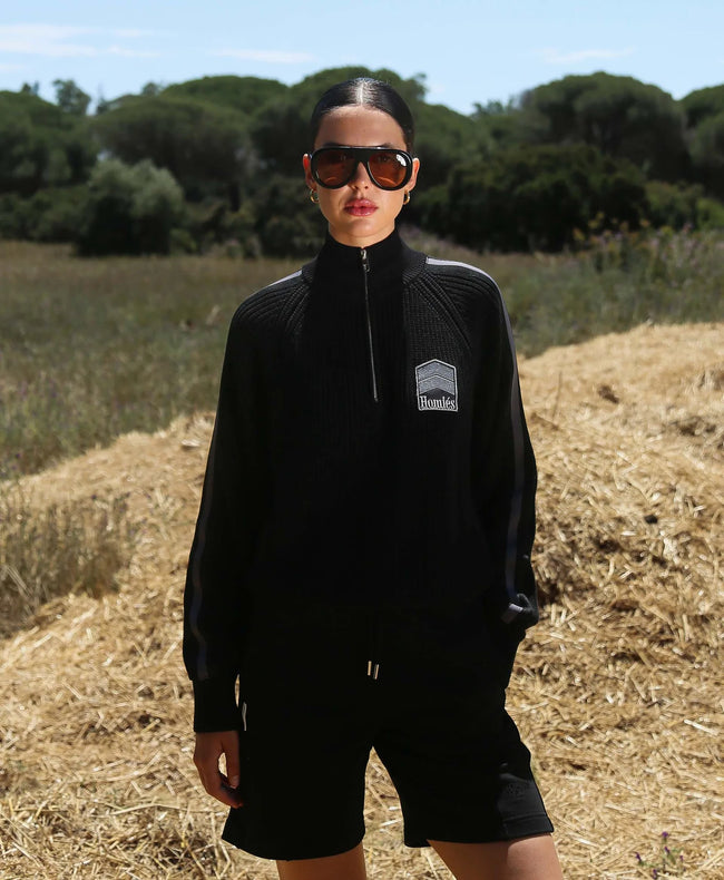 Homies Marbella Racing Half Zip Sweater - Black