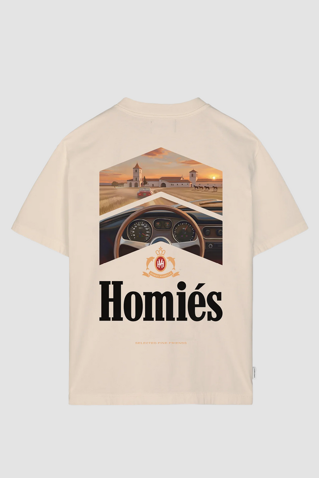 Homies Marbella Racing La Finca Tee - Beige