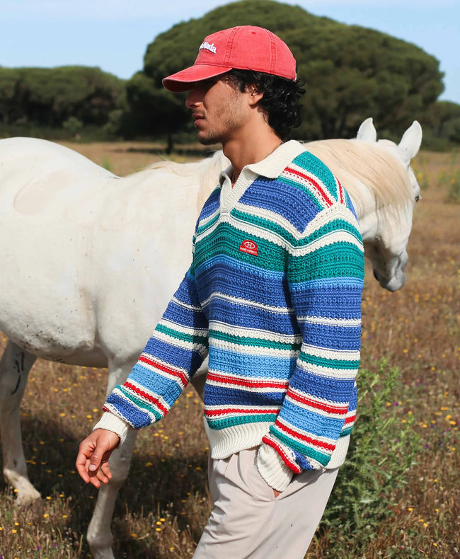 Homies Marbella Knit LS Polo - Multi