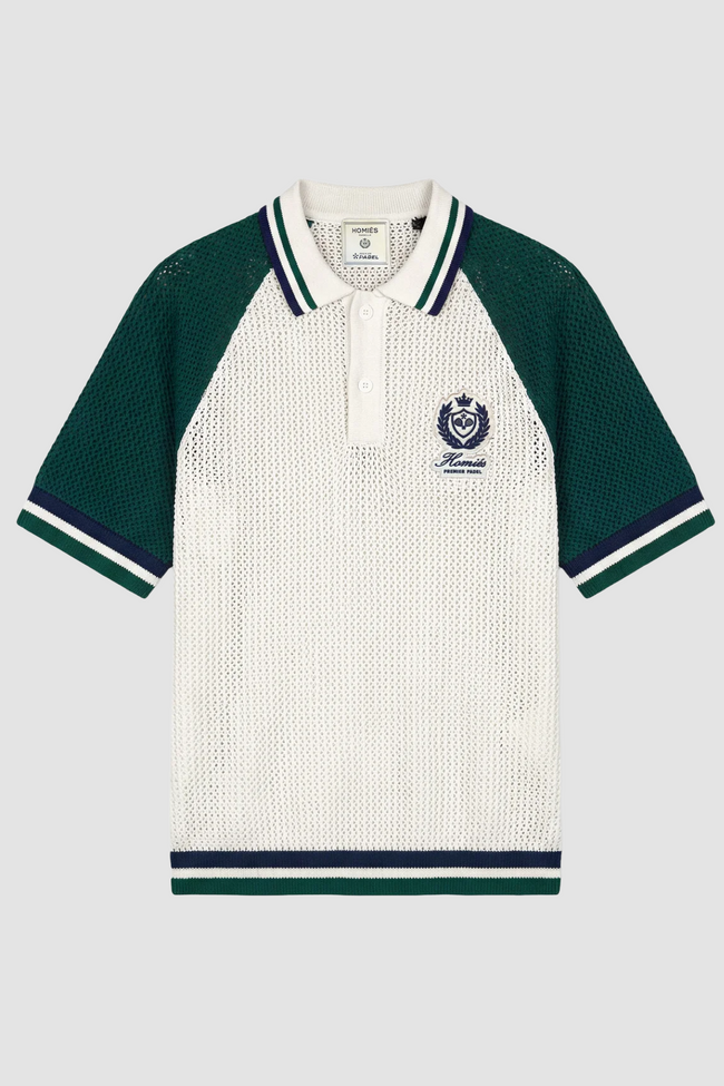 Homies Marbella Premier Padel Crest Polo - White
