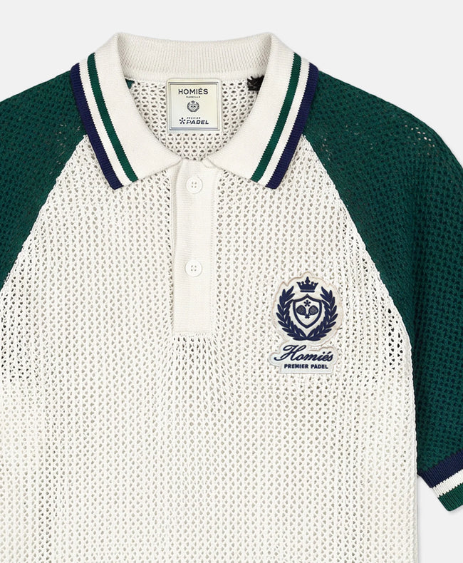 Homies Marbella Premier Padel Crest Polo - White