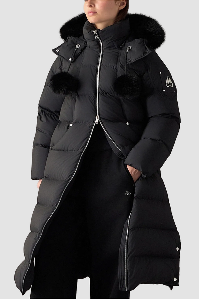 Moose Knuckles Womens Down *Parka f26 Everest Long - Black/Black