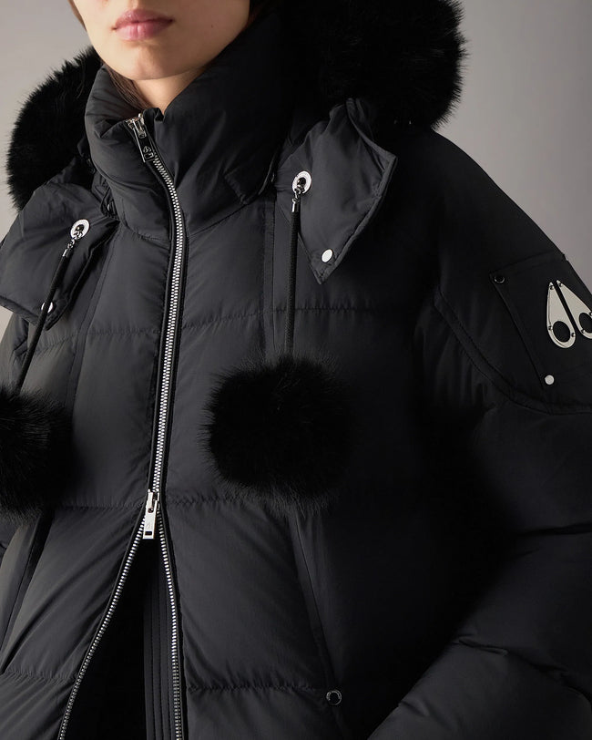 Moose Knuckles Womens Down *Parka f26 Everest Long - Black/Black