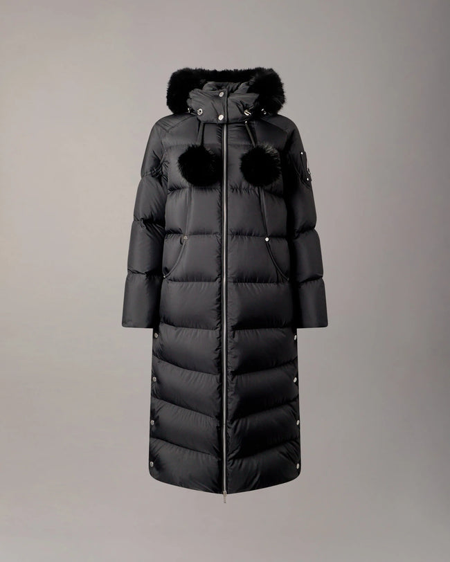 Moose Knuckles Womens Down *Parka f26 Everest Long - Black/Black