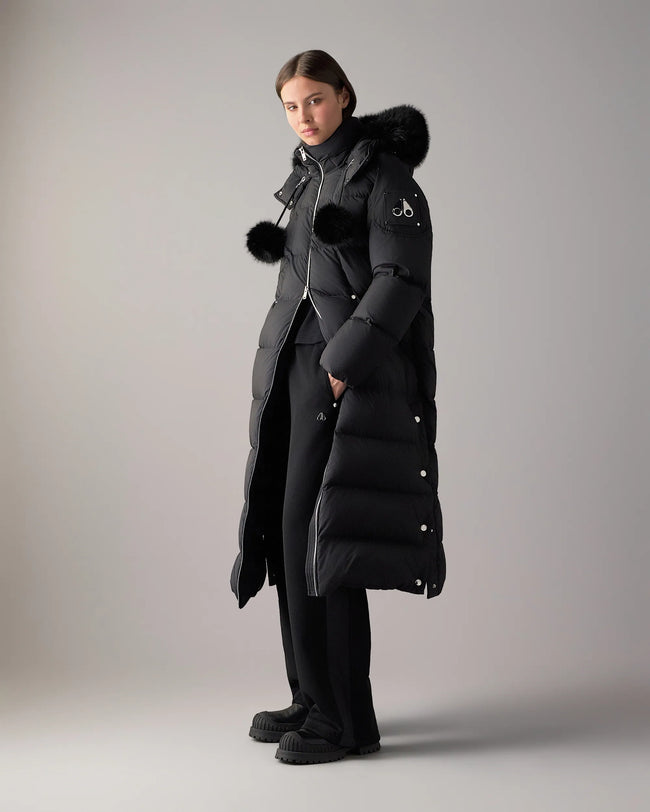 Moose Knuckles Womens Down *Parka f26 Everest Long - Black/Black