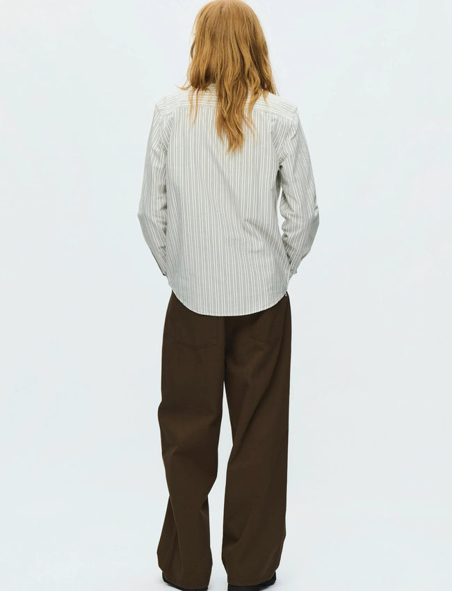 WOOD WOOD WWAdam Stripe Shirt - Ivory