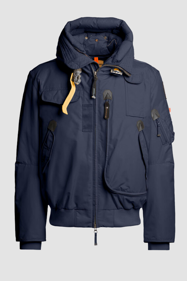 Parajumpers Mens Down Bomber Jacket Gobi Man - Blue Navy