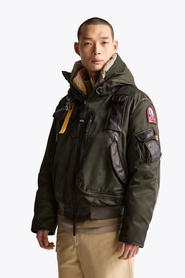 Parajumpers Mens Down Bomber Jacket Gobi Man 20th Anniversary - Rosemary
