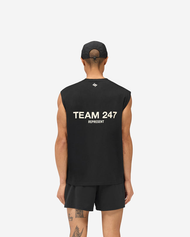 Represent 247 Team 247 Star Oversized Tank - Jet Black