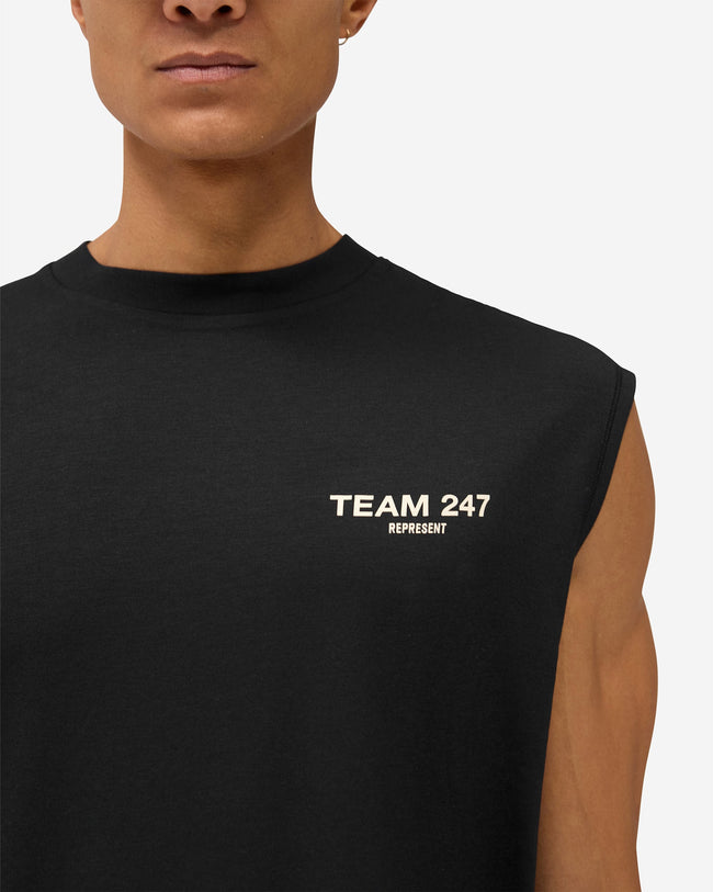 Represent 247 Team 247 Star Oversized Tank - Jet Black