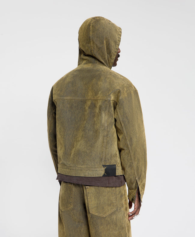Daily Paper Velvet Shield Denim Jacket - Brown