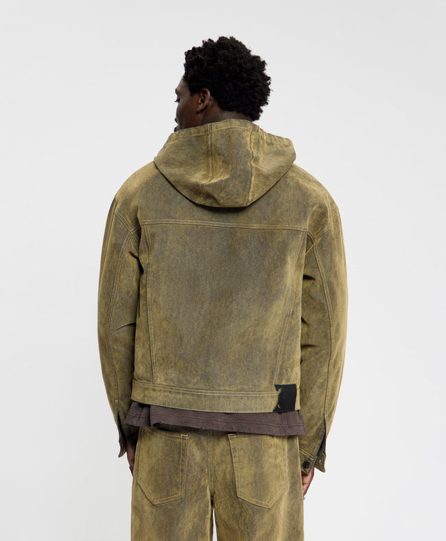 Daily Paper Velvet Shield Denim Jacket - Brown