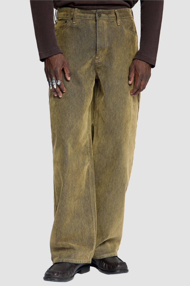 Daily Paper Velvet Shield Oversized Jeans - Brown