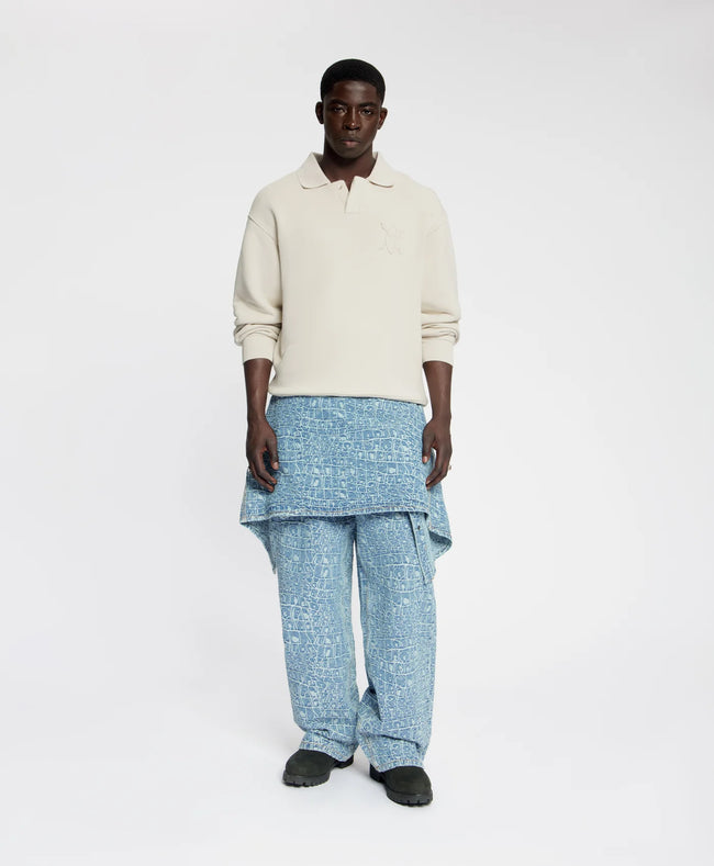 Daily Paper Shield Oversized Polo - Beige