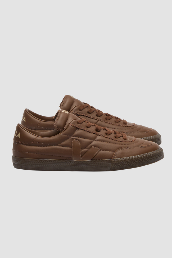 Veja Mens Panenka Signature Leather Sneakers - Walnut Eagle