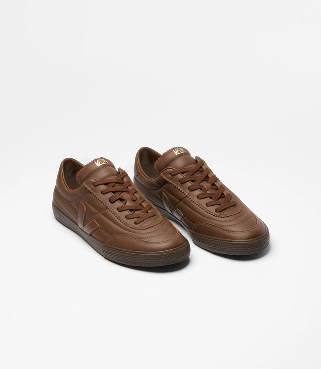 Veja Mens Panenka Signature Leather Sneakers - Walnut Eagle