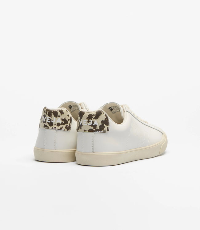 Veja Womens Esplar Leather Sneakers - White/Pierre Wild Country