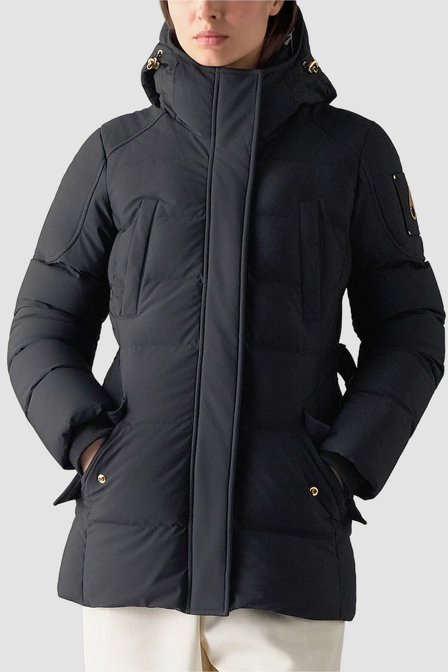 Moose Knuckles Womens Down Jacket f26 Gilded 3Q - Black/Black