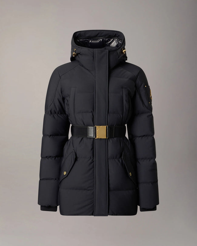 Moose Knuckles Womens Down Jacket f26 Gilded 3Q - Black/Black
