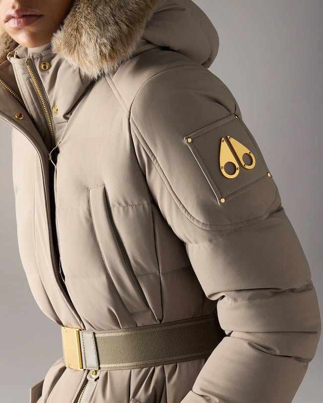 Moose Knuckles Womens Down *Parka f26 Gilded Parka - Ashen/Bronze